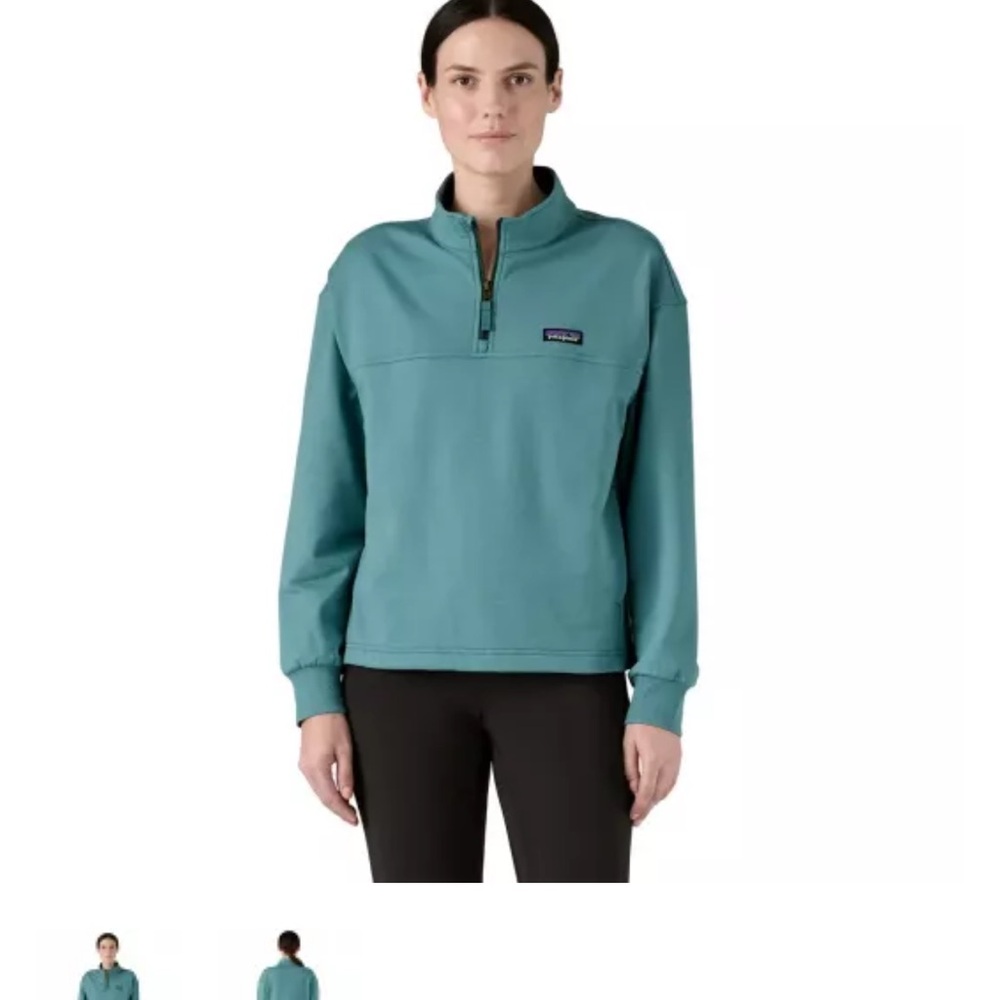 Patagonia Women's Teal Half-Zip Pullover Sweatshirt